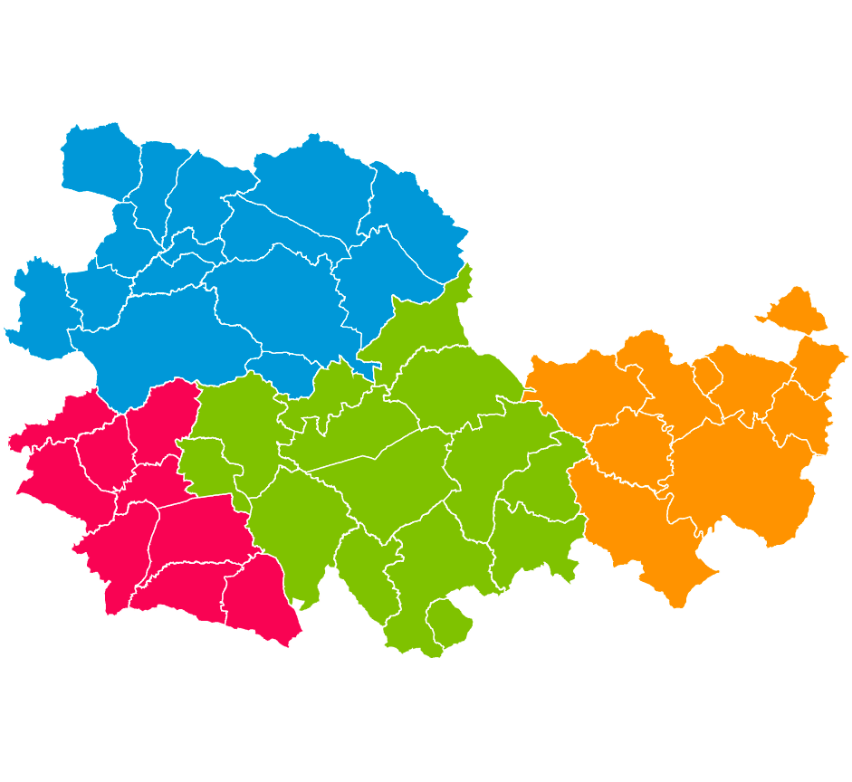 Carte avec les antennes mission locale